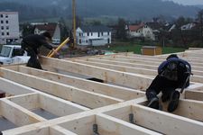 New construction of a timber frame house