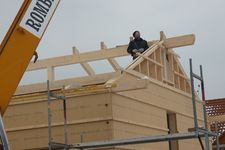 New construction of a timber frame house