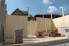 Hay drying hall in NUR-HOLZ construction - installation of the elements