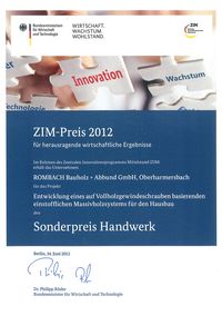 ZIM-Preis Sonderpreis Handwerk